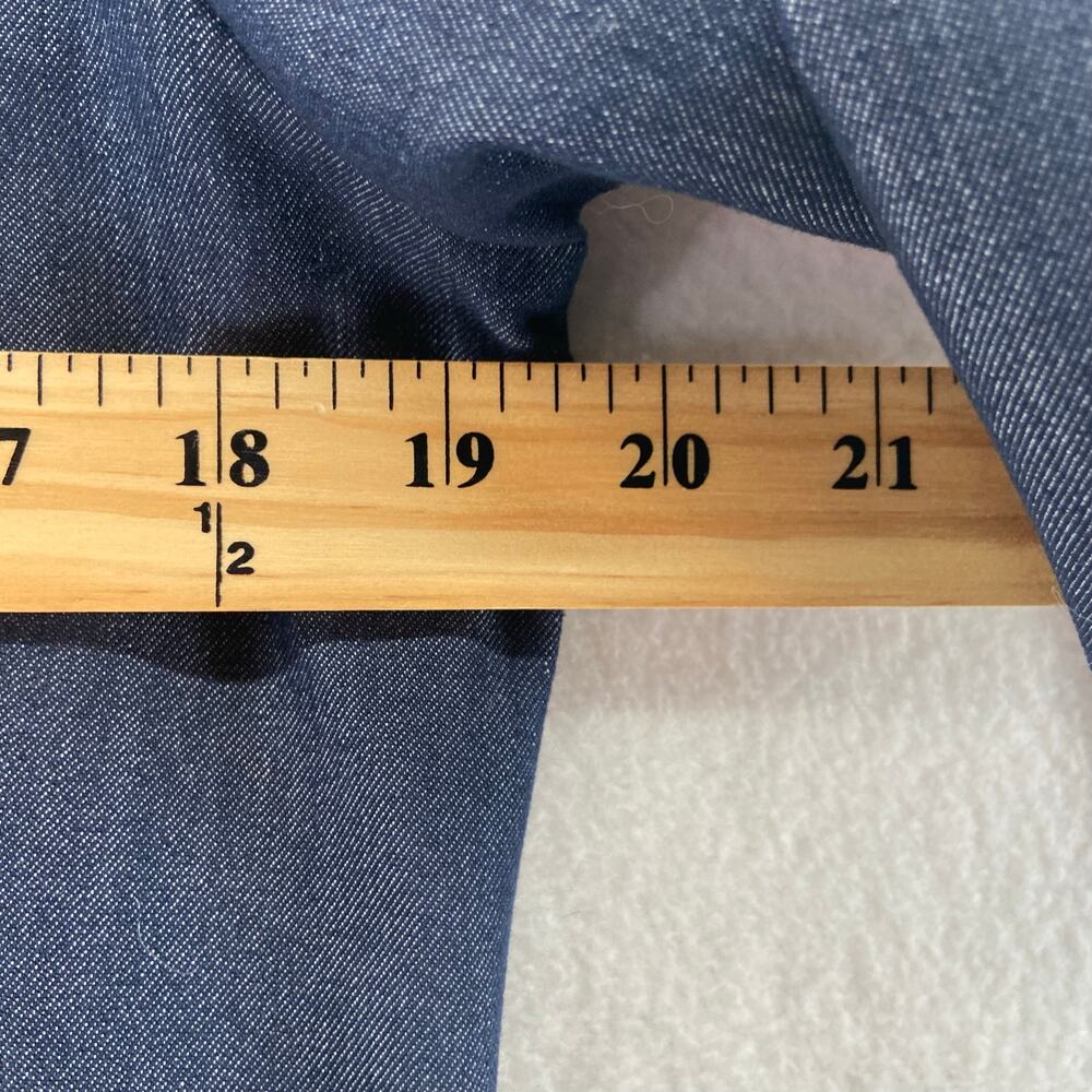 Hot Cotton Denim 3/4 Sleeve Top Size Small - Picture 5 of 6